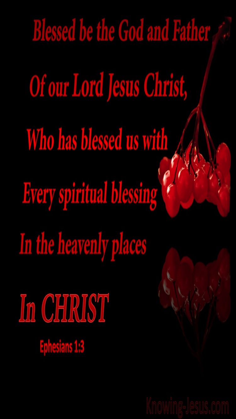 Ephesians 1:3 Every Spiritual Blessing In Christ (red)